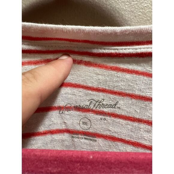 Universal Thread White With Red Stripes T-Shirt Woman’s XXL NEW - Picture 5 of 7